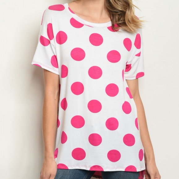 Tops - REDUCED!! 3 Left! Fun Polka Dot/Floral print